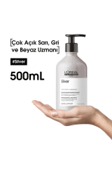 Loreal Professionnel Serie Expert Silver Çok Açık Sarı Gri ve Beyaz Saçlar İçin Renk Dengeleyici Mor Şampuanı 500 ML