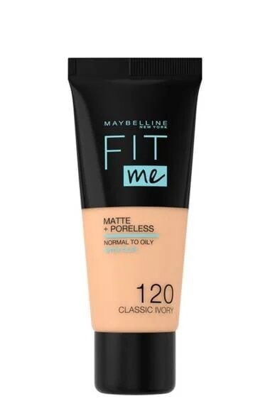 MAYBELLINE NEW YORK FIT ME MATTE + PORELESS FONDÖTEN CLASSIC IVORY 120
