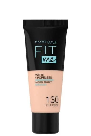 MAYBELLINE NEW YORK FIT ME MATTE + PORELESS FONDÖTEN BUFF BEIGE 130