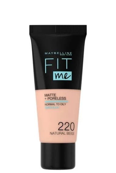 MAYBELLINE NEW YORK FIT ME MATTE + PORELESS FONDÖTEN NATURAL BEIGE 220