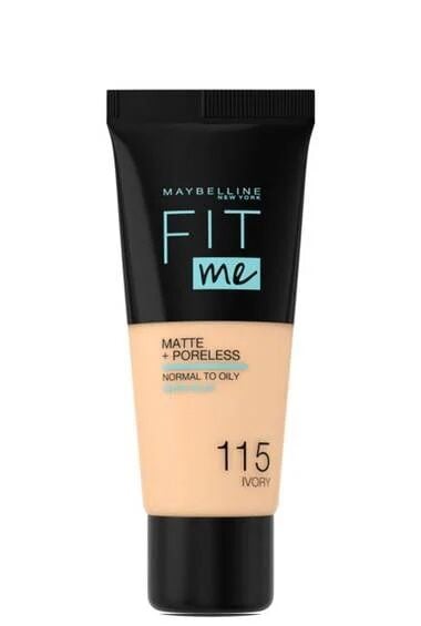 MAYBELLINE NEW YORK FIT ME MATTE + PORELESS FONDÖTEN IVORY 115