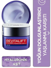 L'Oreal Paris Revitalift Filler Yoğun Dolgunlaştırıcı Yaşlanma Karşıtı Gece Kremi 50ml - Hyaluronik Asit